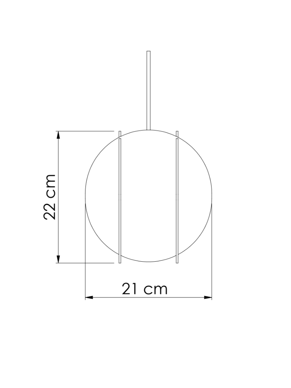 Lustre Pendente LED Madeira Carambola LMC429 Ø22cm, Bancada Area Gourmet, Lavabo, Cabeceira de Cama, Balcao de cozinha
